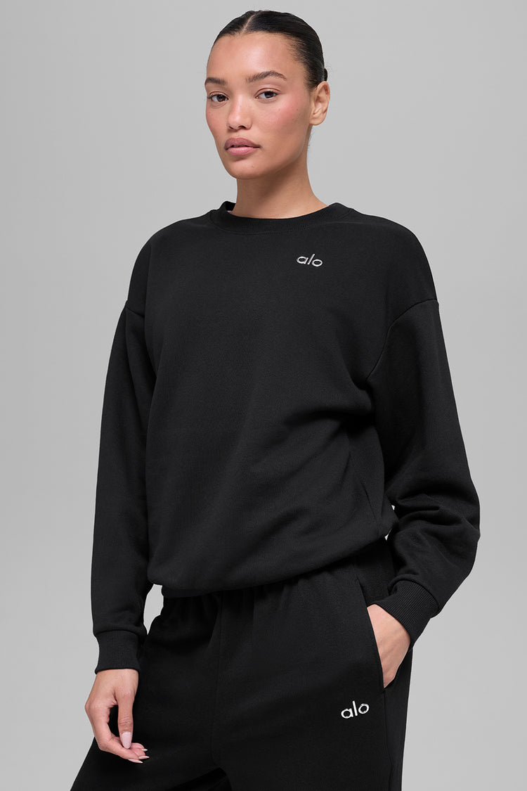 Alo Yoga Accolade Crew Neck Black