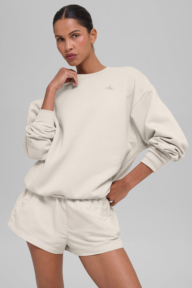 Alo Yoga Accolade Crew Neck Ivory