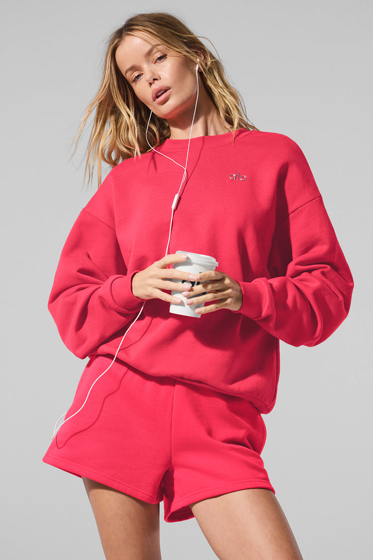 Alo Yoga Accolade Crew Neck Pink