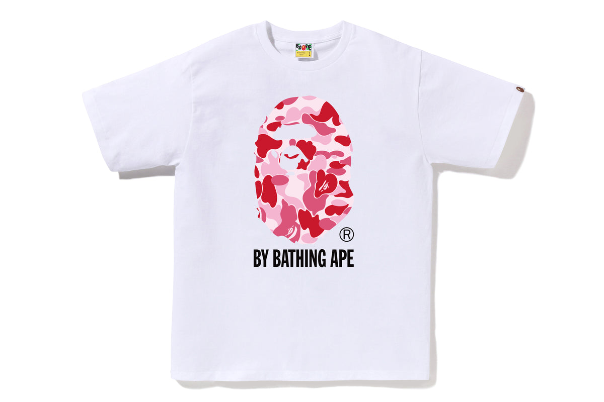 A Bathing Ape Camo Big Ape Head Tee Blanc/Rose