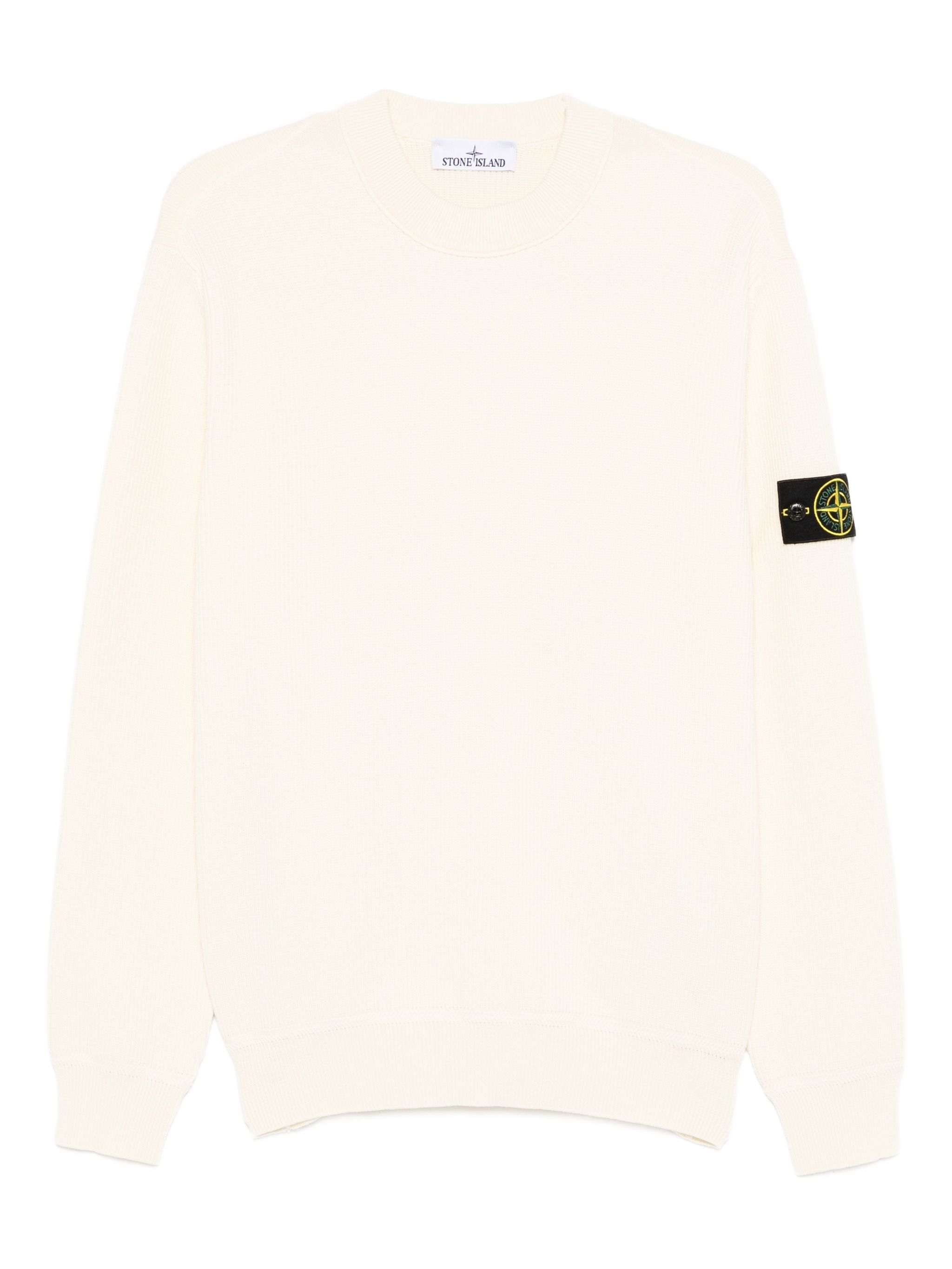 Stone Island Crewneck Sweatshirt Blanc
